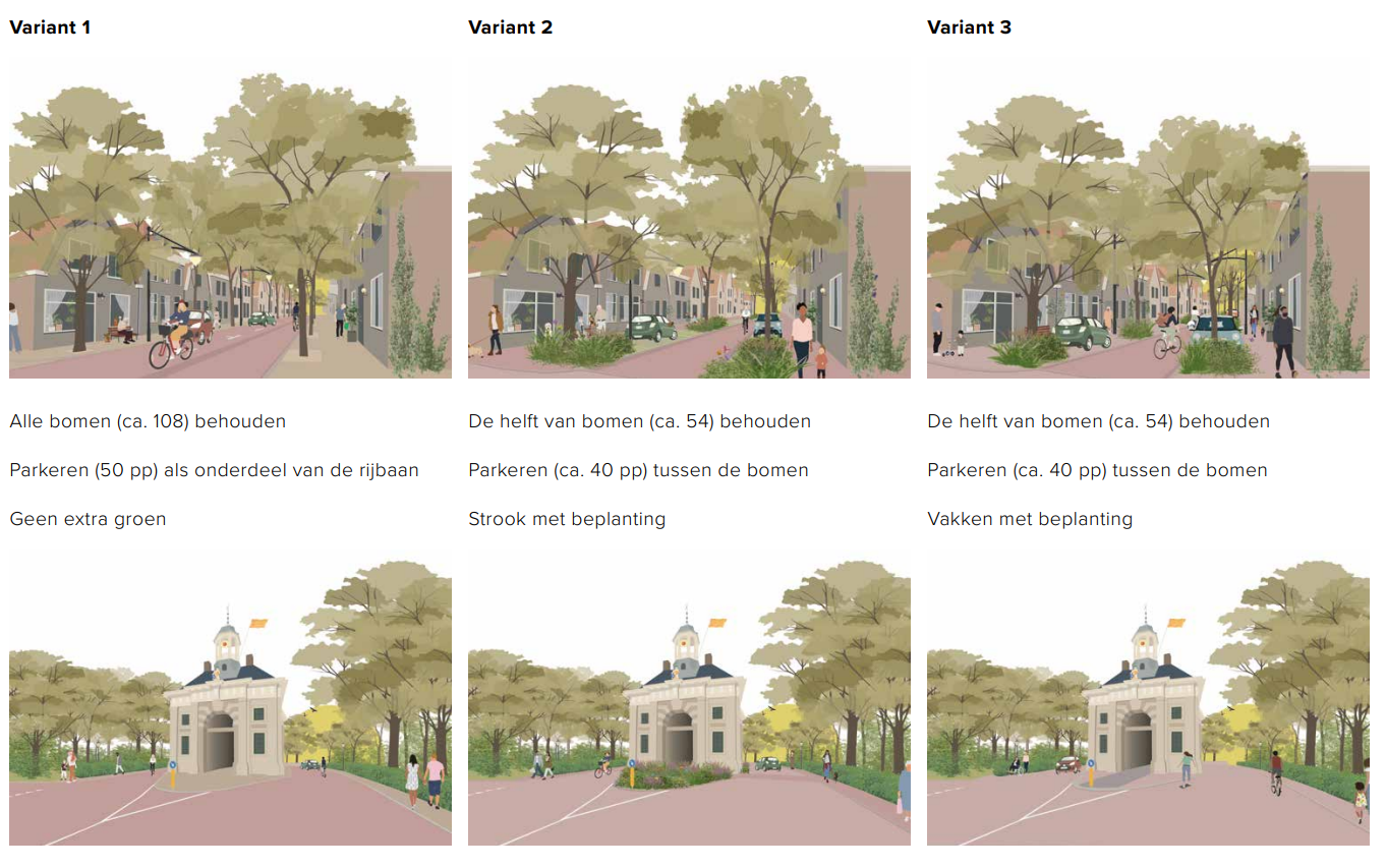 3 ontwerpen voor nieuwe inrichting Westerstraat
